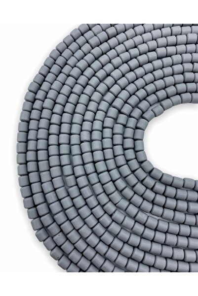 Hedef Bijuteri خرز لينو، خيط خرز من عجين لينو بوليمر بلون رمادي، أسطوانة 6 × ...