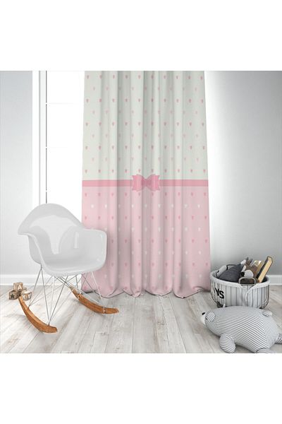 Evperest Background Curtain Bow and Heart Model