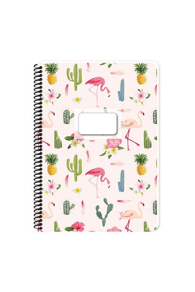 KESKİN COLOR A4 Checkered Notebook Pets Flamingo