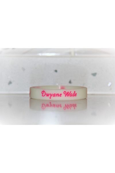 PurpleJam Dwayne Wade White Miami Heat Basketball Nba Bracelet