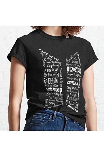 GALASHOP Blackpink Bts Song Titles Tişört Model 35214