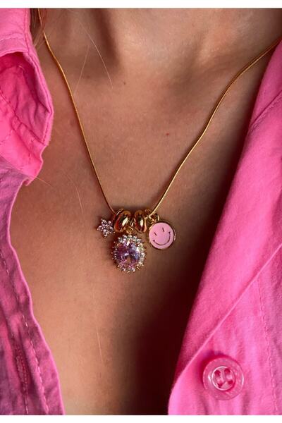 Okkostore Kadın Pinky Charmlı Kolye