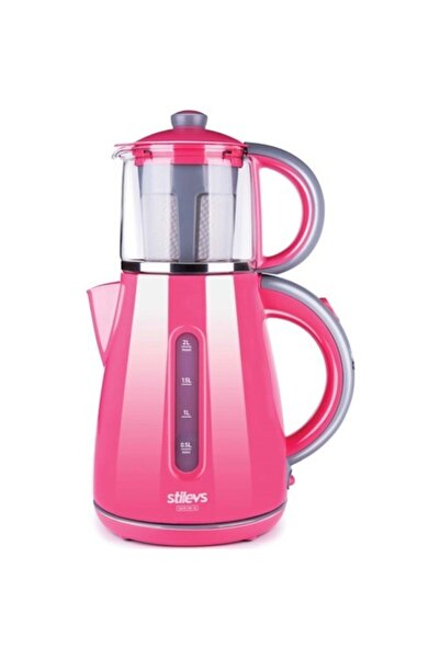 Stilevs Çays Cm-16 Çay Makinesi Kırmızı, Siyah. Pembe