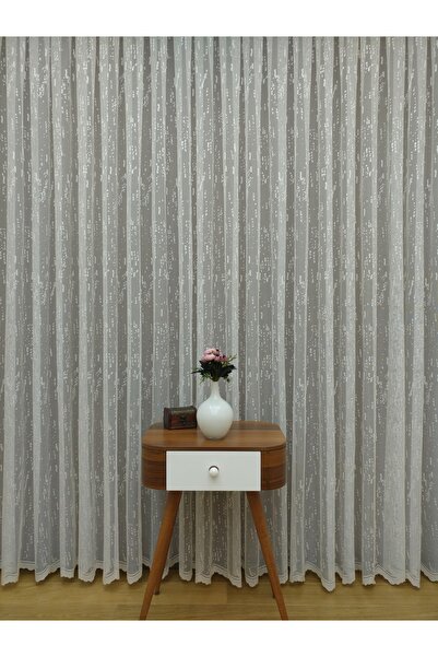 perdealemi Özel Örme Dokulu Tül Perde 300x270 Seyrek Pile 1/2