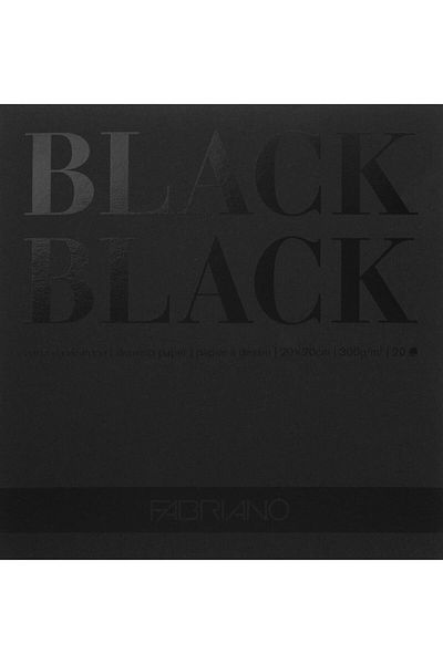 Fabriano Black Pad 20x20cm 300gr20 Sheets