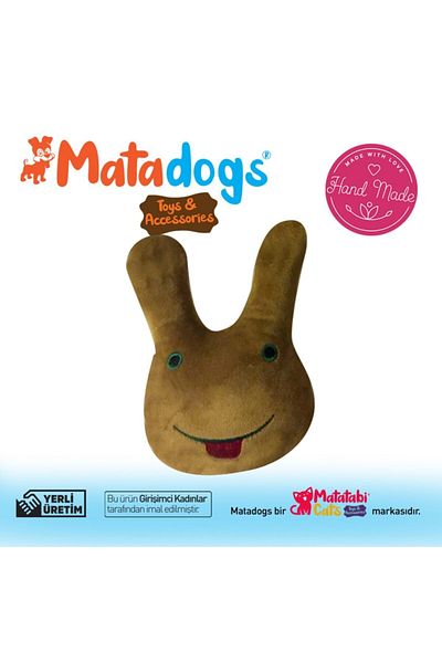 MATATABİ CATS Mata Dogs Sparky Puppy Toy with Sound, Fabric, Embroidery 11 Cm