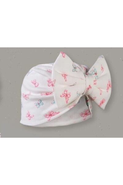 Kayra Baby Girl Combed Cotton Patterned Bonnet