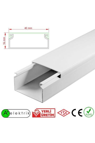 A Plus Elektrik 40x16 Mm Bantsız Kablo Kanalı 10x1m=10m