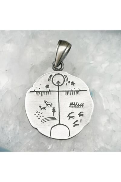 Takıhan Kam Davulu Tasarımlı 925 Ayar Gümüş Kolye Ucu
