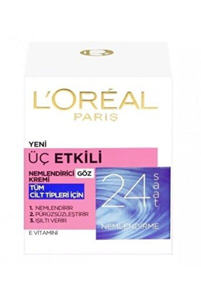 L'Oreal Paris Üç Etkili Nemlendirici Göz Kremi Tüm Cilt 15ml