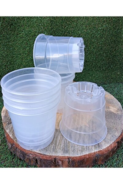 Ekodoğa Orkide Saksısı 0.73 Lt 3 Adet Plastik Orkide Saksısı Delikli Orkide S...