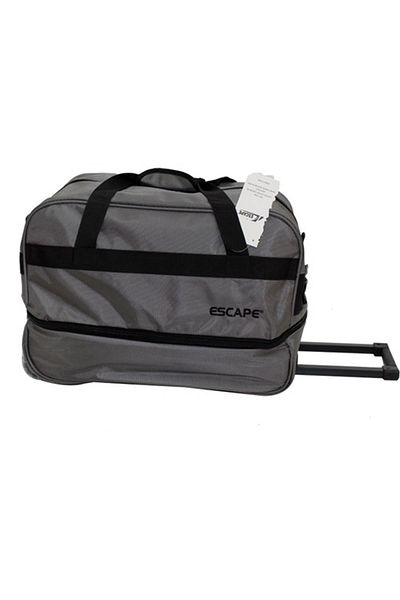 ESCAPE 201 Gray Two-Wheel Checked Travel Bag