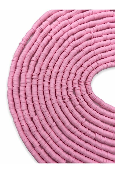 Hedef Bijuteri 4 مللي متر اللون الوردي بوليمر كلاي فيمو سلسلة الخرزة ، 40 سنت...