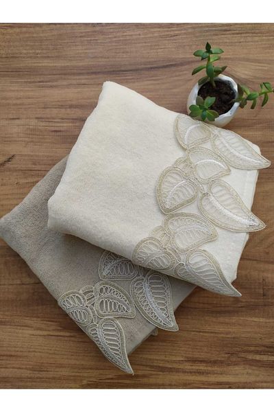 Çeyiz Bahçesi Σετ πετσετών Leaf 2 τεμαχίων 50&90