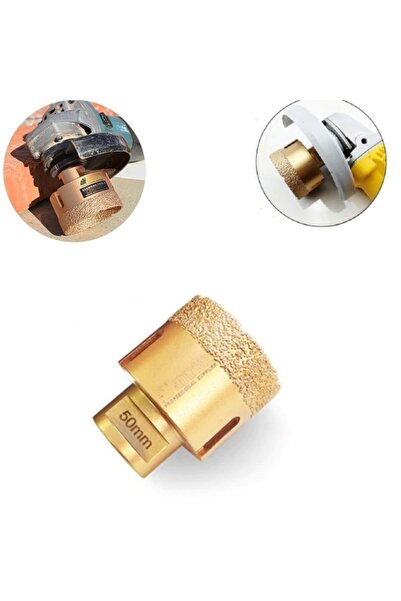 Depolife Mermer Granit Panç Fayans Beton Kaya Delme Ucu 50mm Sarı Elmas Avuç ...