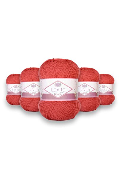 LaVita Yarn Gonca El Örgü Ipligi 5-пакет Taka Yarn (3012-ТЕМНИЙ АБРИКОС)