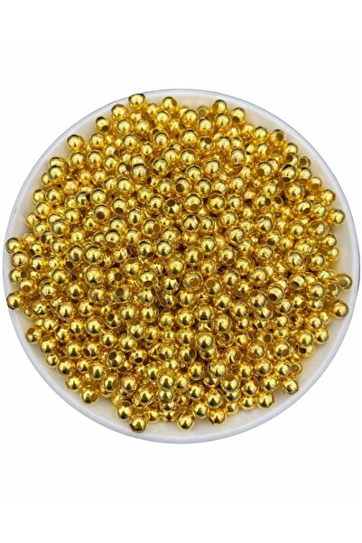 Hedef Bijuteri 5 مللي متر ذهبي/أصفر ذهبي اللون معدن الحديد الكرة الخرز ، صنع ...