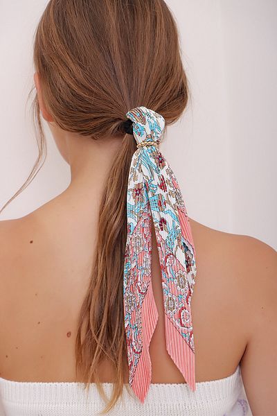 Trend Alaçatı Stili Women's Salmon Patterned Hair Accessory Bandana ALC-A2383