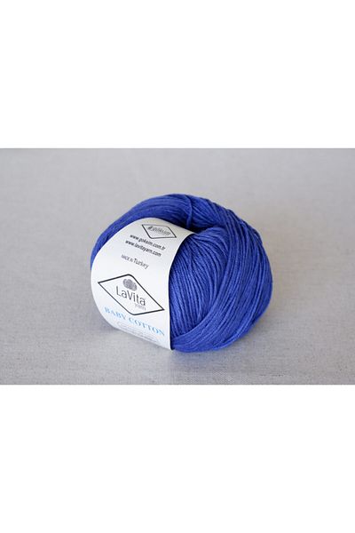 LaVita Yarn Bumbac pentru copii 50 gr Amigurumi, Punch, Ață de tricotat manual, Pachet de 5 fire Taka (DAPNE BLUE-5036)