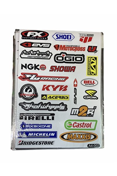 Gogo Motorsiklet Yapışma Sticker A4 Set 009 Fx