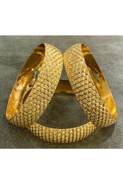 barisiva gold 22 Ayar Altın Kaplama Kadın 2 cm Eninde Bilezik Modeli Adet Fiy...