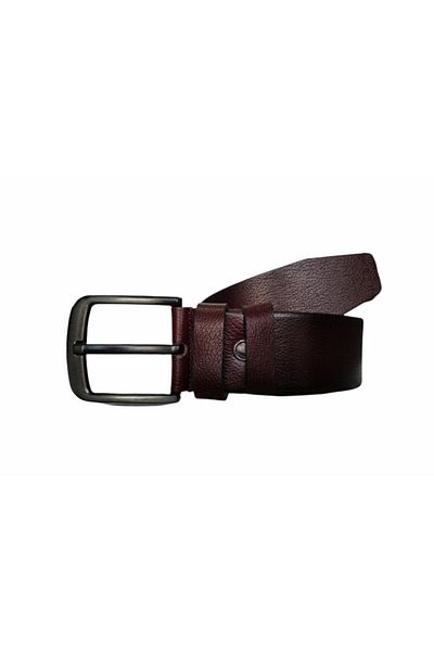 Kar-Pa 100% Single Layer Leather Claret Red 4.5cm Jeans Belt