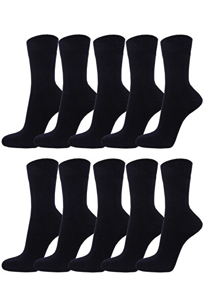 SOCKSHION Unisex Klasik Pamuklu Soket Çorap Siyah Renk