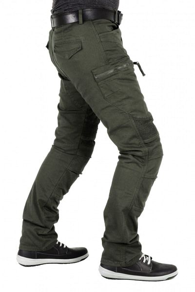 Tech90 Men's Motorcycle Pants - Madra Khaki, Kevlar Protected, Large Flare You Are Given