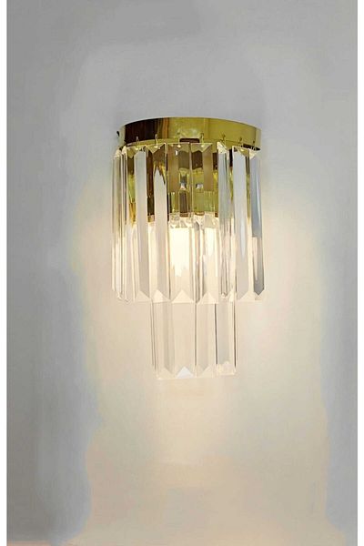 gaziantepavize Electric Pandora Stone Single Gold Sconce