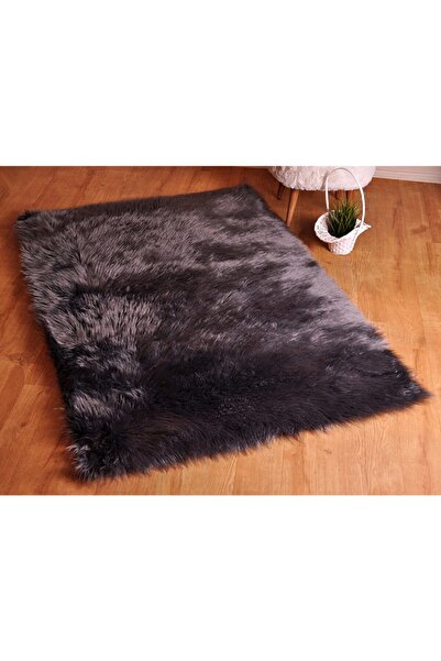 Tappeto Akrilik Suni Kürk Post Halı Antrasit