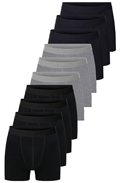 BLACK SWALLOW Ανδρικά βαμβακερά εσώρουχα Lycra 10-pack Boxer