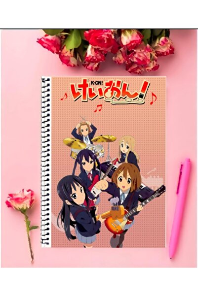 Genel Markalar K-on Anime Defter 1 Adet Özel Tasarım A5 Boyutu 15*21 Cm Telli...
