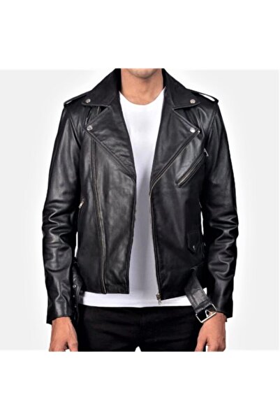 UMBERTOPELLE DERİ Hakiki Deri Erkek Ceket