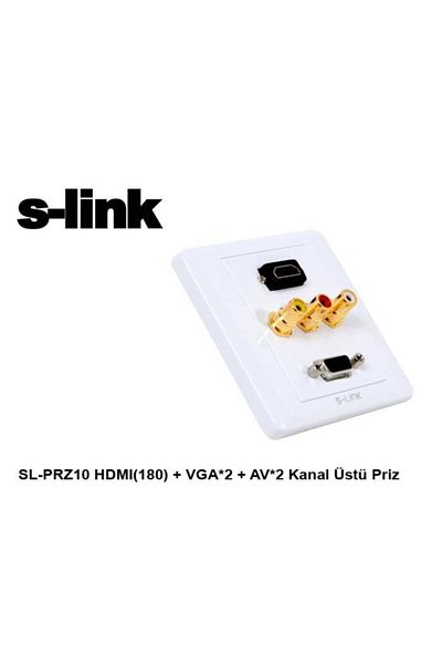 S-LINK Sl-Prz10 Hdmi(180) + Vga-2 + Av-2 Channel Top Socket