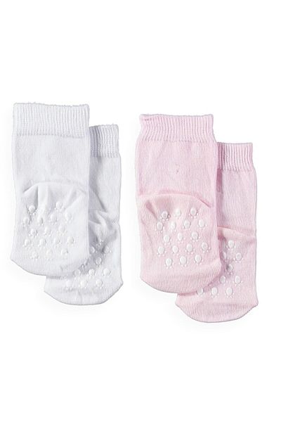 ebebek Hello Baby Baby 2 Pack Anti-Slip Socks - Mixed Color
