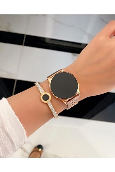 Tulpar Özel Kutusunda Dokunmatik Rose Gold Unisex Kol Saati