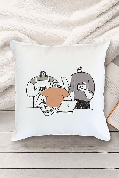 Yaprak Hediyelik Newspapers Press Feast Designed Pillow