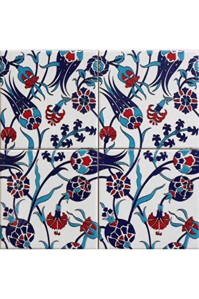 Kütahya Çini Yapı Tasarım Ac105 20 x 20 cm 4 Adet Çini Karo