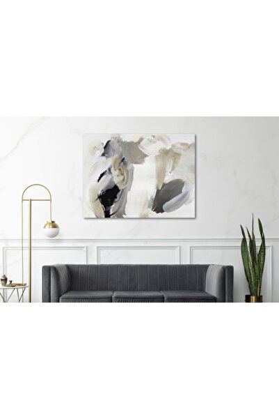 BiTablom Soyut Pastel Yağlı Boya Görünümlü Kanvas Tablo