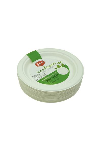Roll-Up طبق كرتون سميك 22 سم 50 حبة أحلام الطبيعة