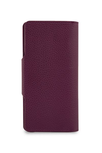 Garbalia Unisex Plum Genuine Leather Portfolio Wallet Martha