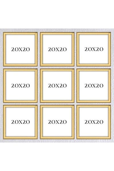 Araste Dekorasyon إطار مكون من تسعة 20x20 (بدون ملصق) - Bos1028