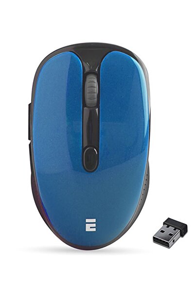 Everest Sm-865 6d 1600dpi Alkalin Pilli Mavi Kristal Kutulu Kablosuz Sessiz Mouse