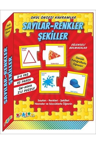 Zekice Okul Öncesi Kavramlar Sayı-renk-şekil Tamamlama Eğlenceli Bulmacalar 2...