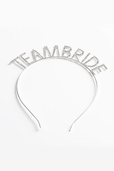 BearPear Team Bride Written Zircon Stone Crown