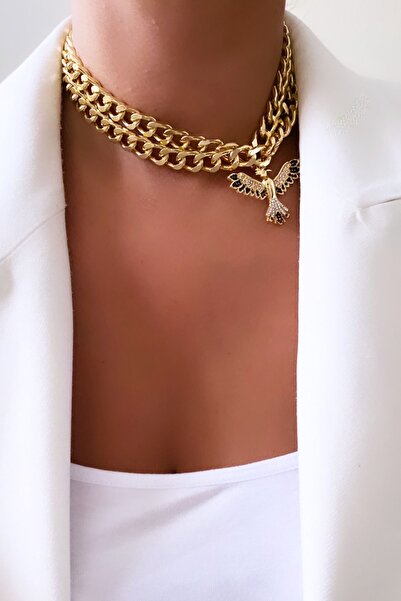 Clare's Store Ankakuş Figürlü Çift Sıralı Choker