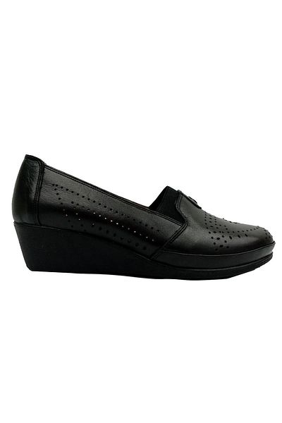 Scavia 305-20 Genuine Leather Orthopedic Perforated Women's Shoes
