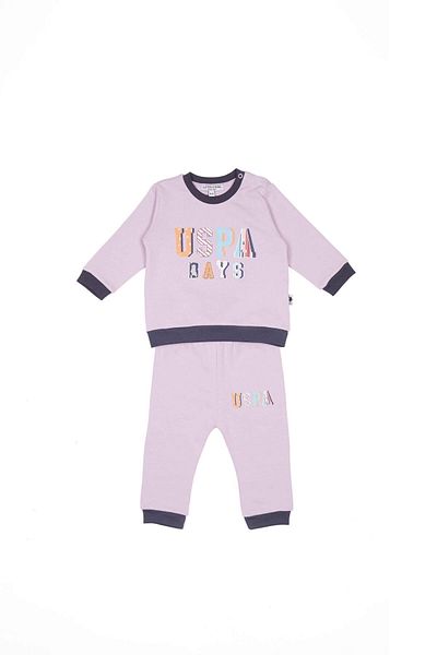 U.S. Polo Assn. Days Lilac Baby Girl Tracksuit Set