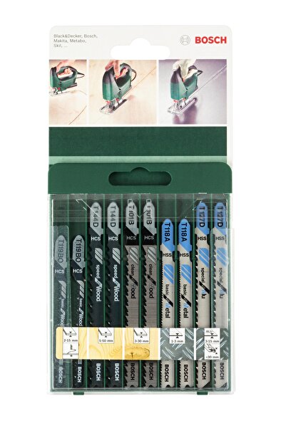 Bosch Dıy Ahşap&metal Dekupaj Bıçağı Seti 10'lu