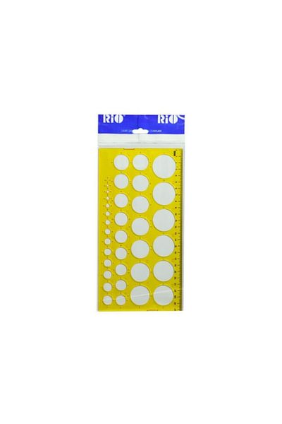 Rio Circle Templated Ruler 1-36 Mm
